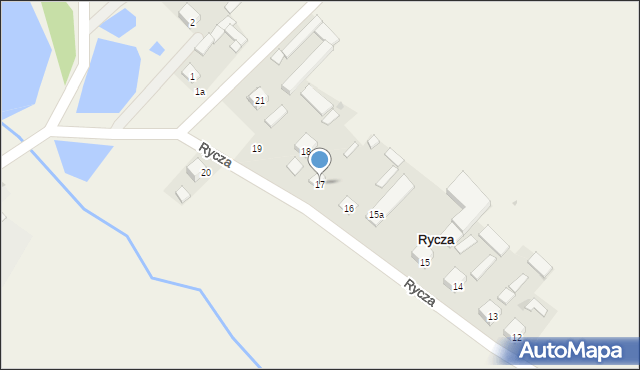 Rycza, Rycza, 17, mapa Rycza