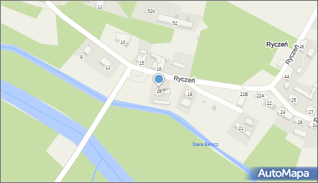 Ryczeń, Ryczeń, 18, mapa Ryczeń