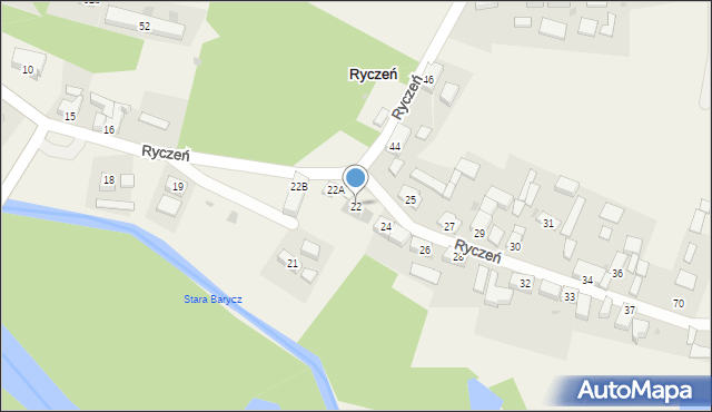 Ryczeń, Ryczeń, 22, mapa Ryczeń