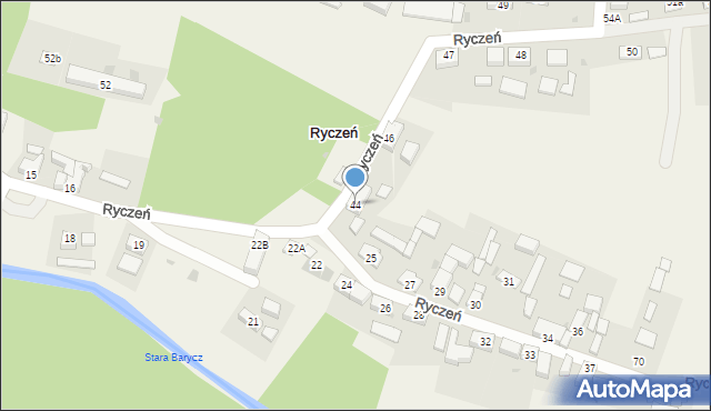 Ryczeń, Ryczeń, 44, mapa Ryczeń