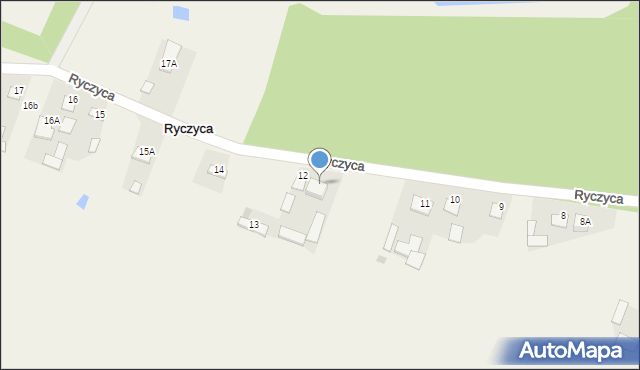 Ryczyca, Ryczyca, 12A, mapa Ryczyca