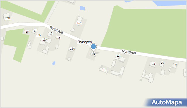 Ryczyca, Ryczyca, 14, mapa Ryczyca