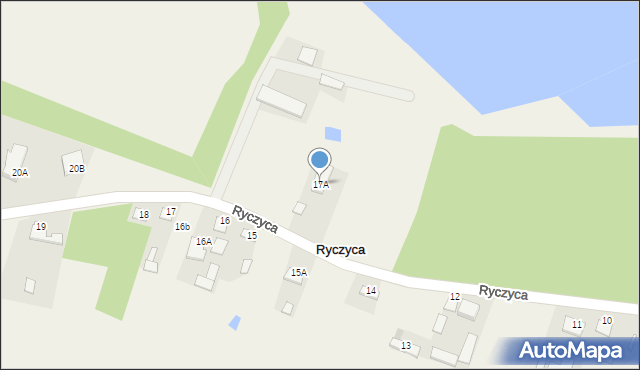 Ryczyca, Ryczyca, 17A, mapa Ryczyca