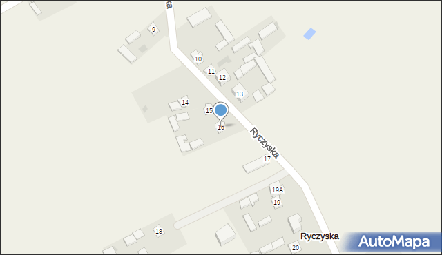 Ryczyska, Ryczyska, 16, mapa Ryczyska