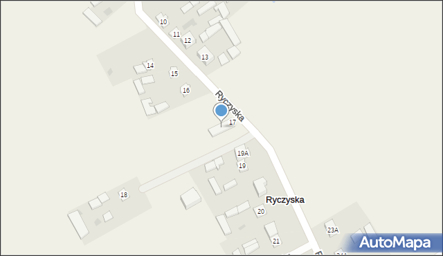 Ryczyska, Ryczyska, 17A, mapa Ryczyska