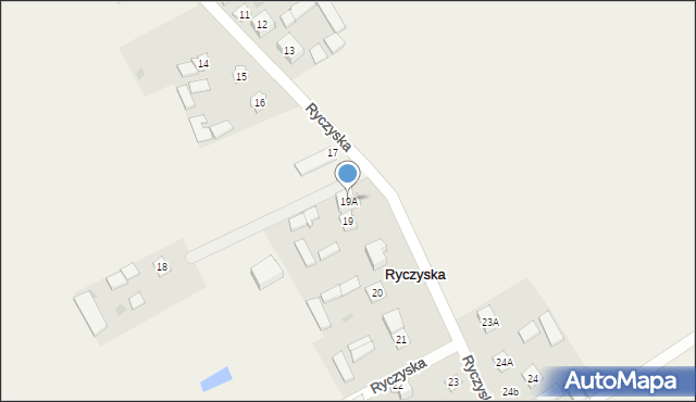 Ryczyska, Ryczyska, 19A, mapa Ryczyska