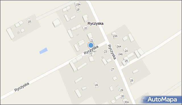 Ryczyska, Ryczyska, 22, mapa Ryczyska