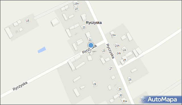 Ryczyska, Ryczyska, 22A, mapa Ryczyska