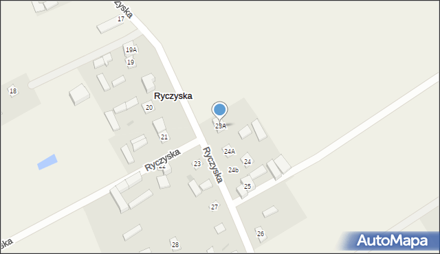 Ryczyska, Ryczyska, 23A, mapa Ryczyska