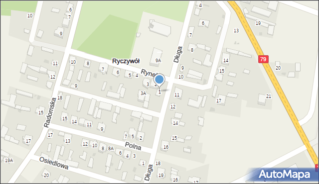 Ryczywół, Rynek, 1, mapa Ryczywół