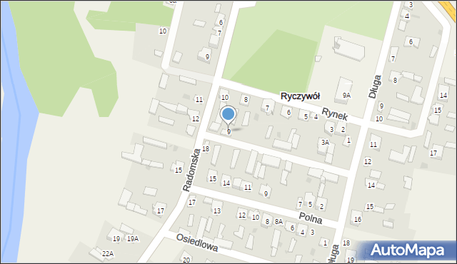 Ryczywół, Rynek, 9, mapa Ryczywół