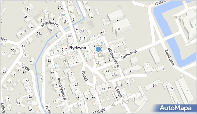 Rydzyna, Rynek, 10, mapa Rydzyna