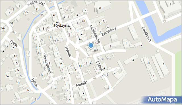 Rydzyna, Rynek, 15, mapa Rydzyna