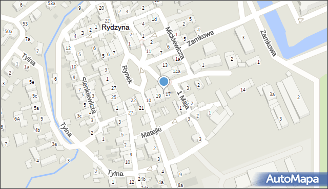 Rydzyna, Rynek, 18, mapa Rydzyna