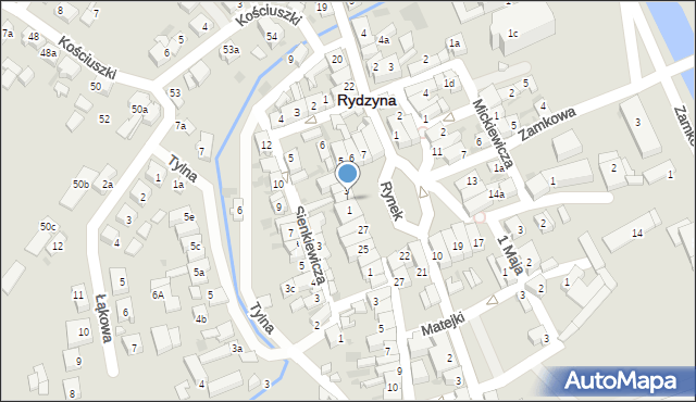 Rydzyna, Rynek, 2, mapa Rydzyna