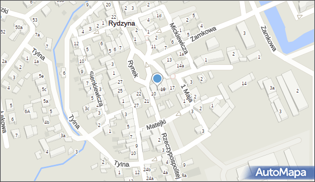 Rydzyna, Rynek, 20, mapa Rydzyna