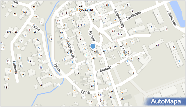 Rydzyna, Rynek, 23, mapa Rydzyna