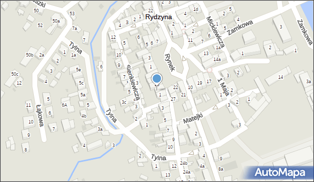 Rydzyna, Rynek, 24, mapa Rydzyna