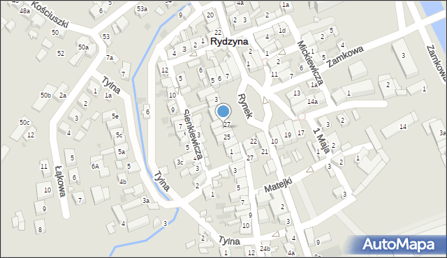 Rydzyna, Rynek, 26, mapa Rydzyna