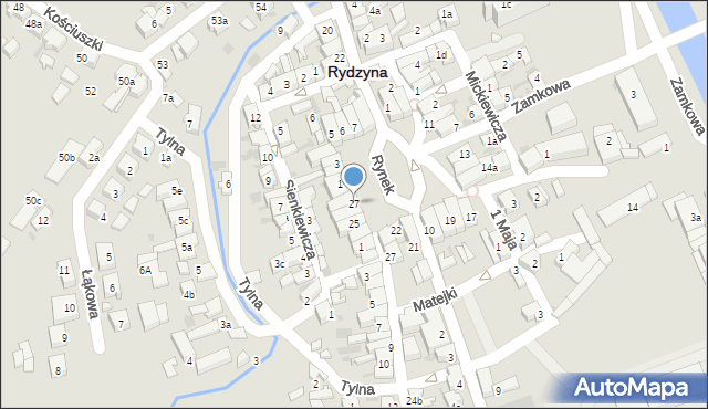 Rydzyna, Rynek, 27, mapa Rydzyna