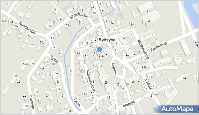 Rydzyna, Rynek, 5, mapa Rydzyna