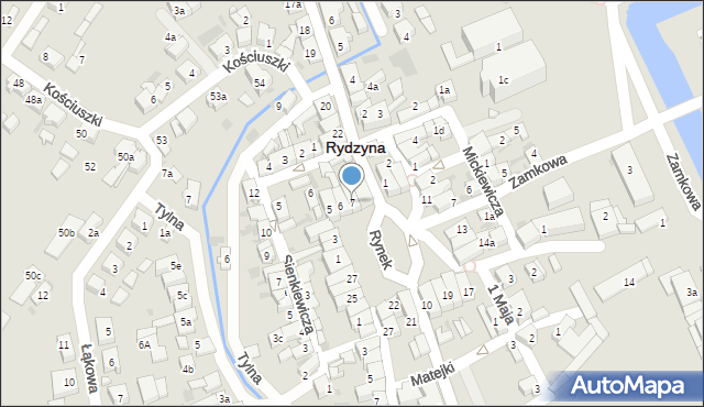 Rydzyna, Rynek, 7, mapa Rydzyna