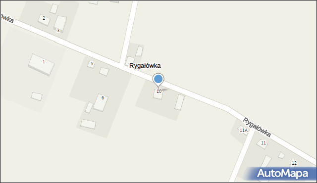 Rygałówka, Rygałówka, 10, mapa Rygałówka