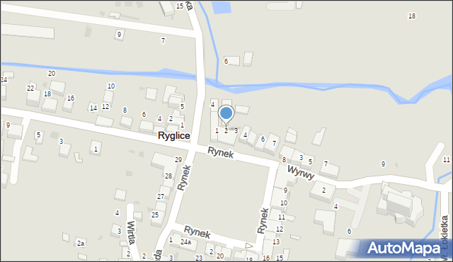 Ryglice, Rynek, 2, mapa Ryglice
