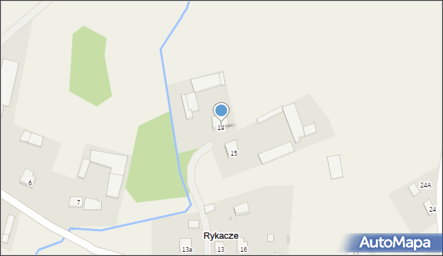 Rykacze, Rykacze, 14, mapa Rykacze