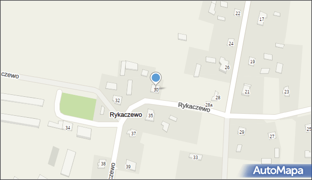 Rykaczewo, Rykaczewo, 30, mapa Rykaczewo