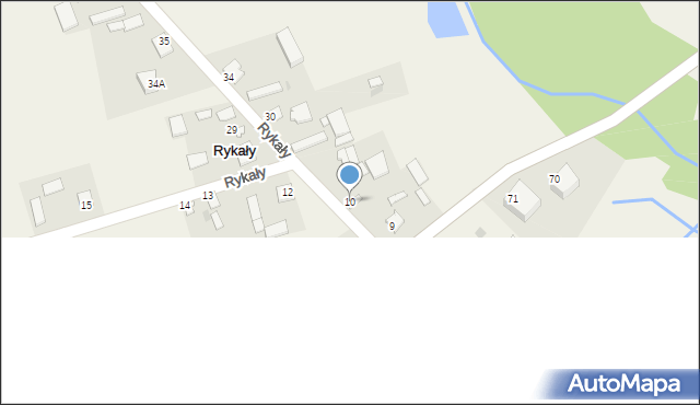 Rykały, Rykały, 10, mapa Rykały