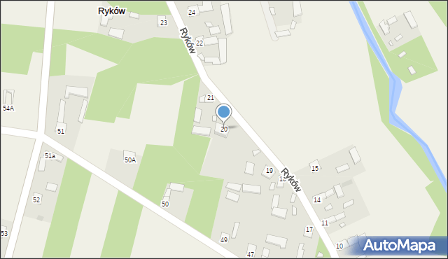 Ryków, Ryków, 20, mapa Ryków