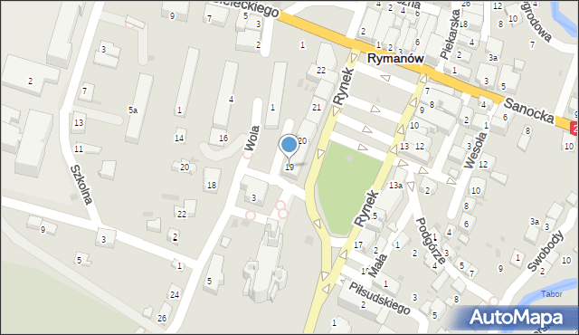 Rymanów, Rynek, 19, mapa Rymanów
