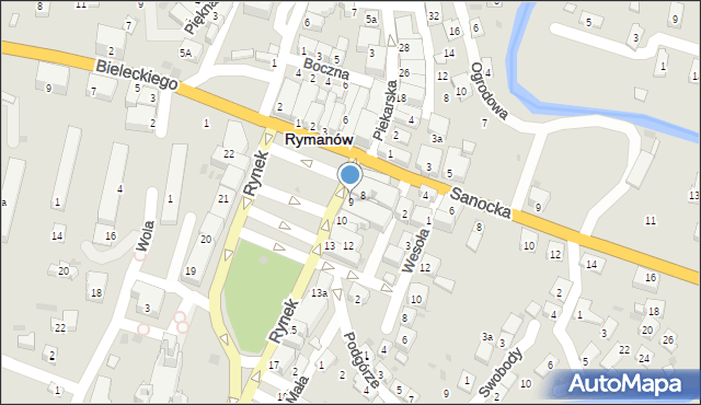 Rymanów, Rynek, 9, mapa Rymanów