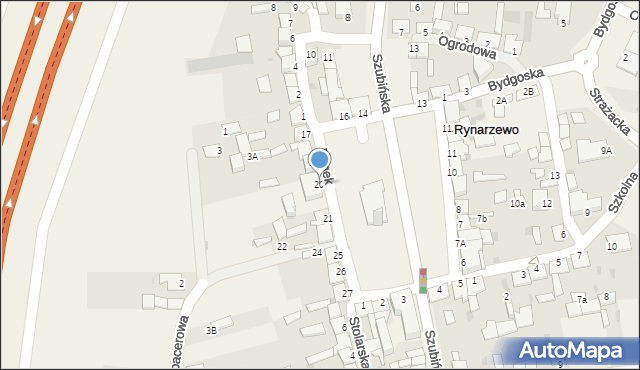 Rynarzewo, Rynek, 20, mapa Rynarzewo