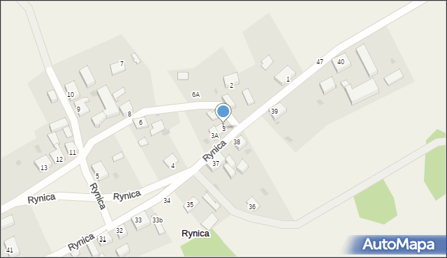 Rynica, Rynica, 3, mapa Rynica