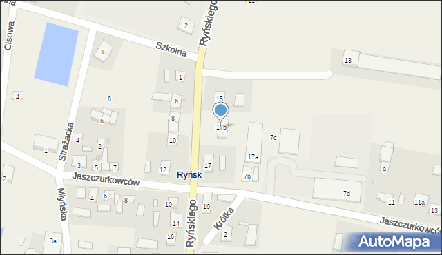 Ryńsk, Ryńskiego Mikołaja, 17b, mapa Ryńsk