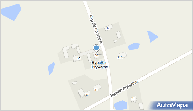 Rypałki Prywatne, Rypałki Prywatne, 36, mapa Rypałki Prywatne