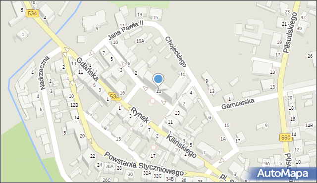 Rypin, Rynek, 14, mapa Rypin