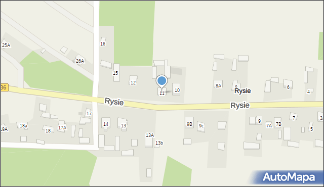 Rysie, Rysie, 11, mapa Rysie