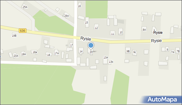 Rysie, Rysie, 13, mapa Rysie