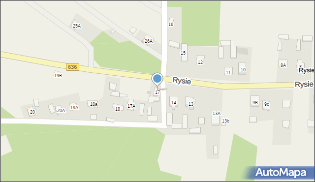 Rysie, Rysie, 17c, mapa Rysie