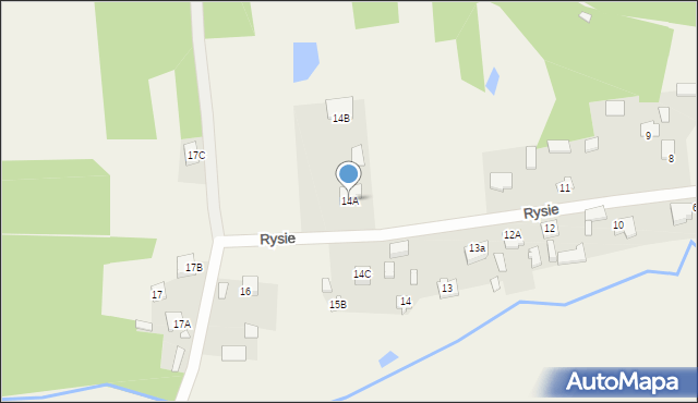 Rysie, Rysie, 14A, mapa Rysie