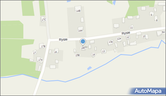 Rysie, Rysie, 14C, mapa Rysie