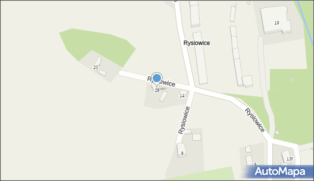 Rysiowice, Rysiowice, 18, mapa Rysiowice