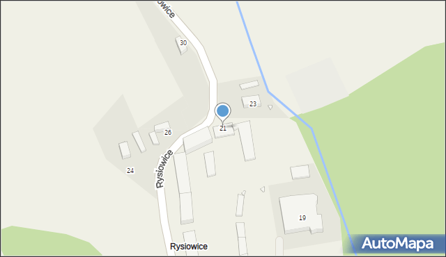 Rysiowice, Rysiowice, 21, mapa Rysiowice