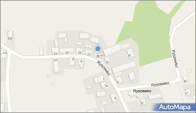 Ryszewko, Ryszewko, 28, mapa Ryszewko