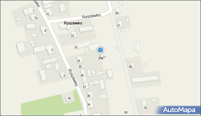 Ryszewko, Ryszewko, 34a, mapa Ryszewko