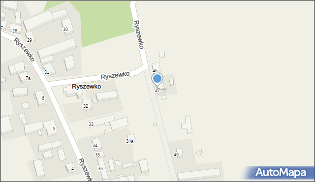 Ryszewko, Ryszewko, 47, mapa Ryszewko