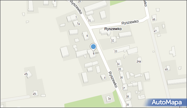 Ryszewko, Ryszewko, 5, mapa Ryszewko